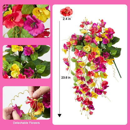 2PCS Fall Artificial Hibiscus Silk Hanging Flowers