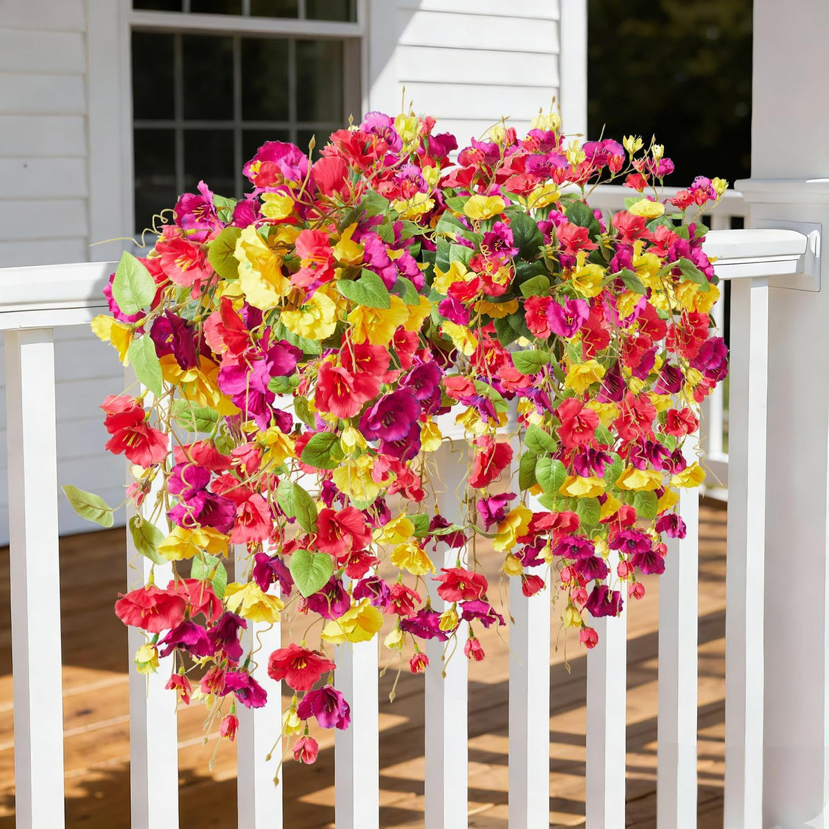2PCS Fall Artificial Hibiscus Silk Hanging Flowers