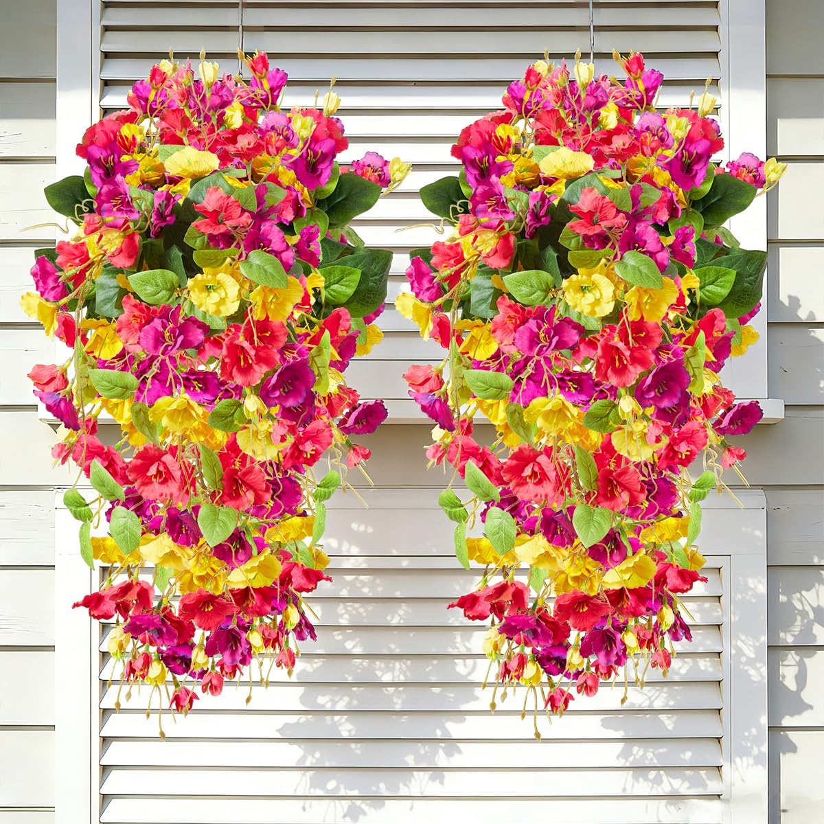 2PCS Fall Artificial Hibiscus Silk Hanging Flowers