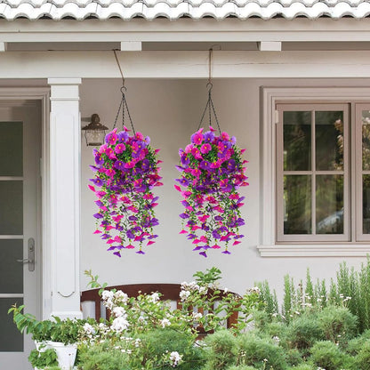 2PCS Fall Artificial Hibiscus Silk Hanging Flowers