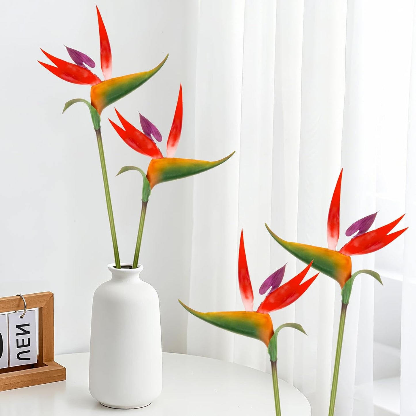 Bird of Paradise Artificial Plant - Tropical Flowers Artificial | 2 PCS 24 Inch UV Resistant Outdoor Plant Decor, Birds of Paradise Flowers for Hawaiian Party, Patio, Home Decoration, Yellow