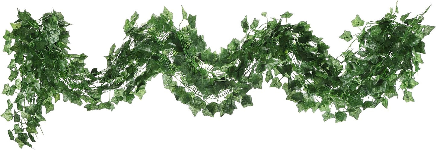 40 Ft Artificial Ivy Silk Vines Fake Hanging Plants High Simulation Garlands Greenery Chain for Home Wedding Wall Party Decoration, Pack of 5