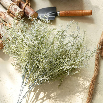 3 Bundles Faux Rosemary Plants Artificial Rosemary Branches Green Fake Plastic Greenery Stems for Home Garden Party Wedding Decoration