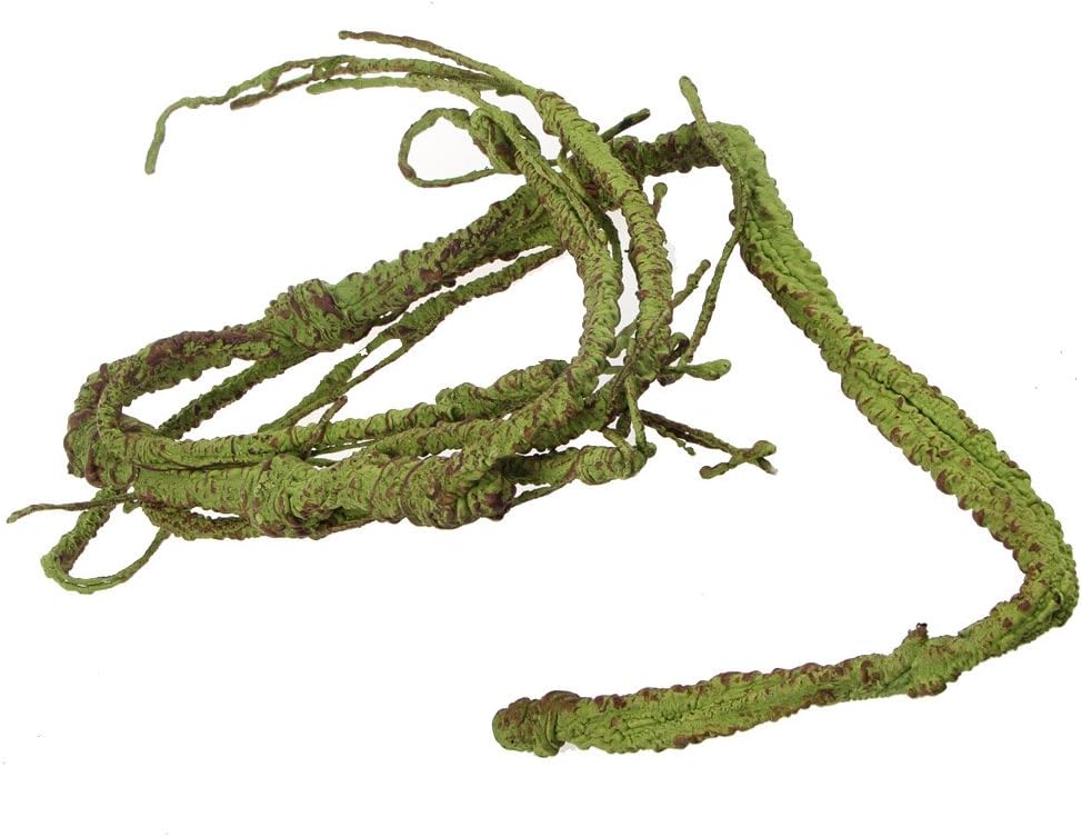Flexible Realistic Jungle Vines Pet Habitat Decor for Lizard,Frogs, Snakes,Chameleons and More Reptiles, 3.6ft Long