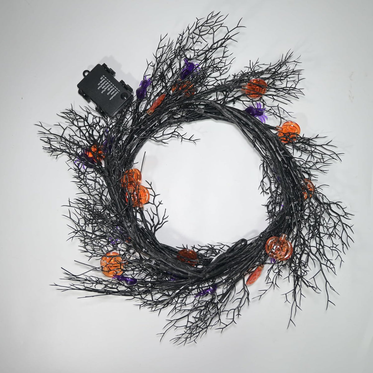 2026 Halloween Decor Lights 6.5 Ft 54 LED Willow Vine Twig with Timer Battery Operated Garland Light 18 LED Spiders and 36 Purple Lights Halloween Party Scary Decoration for Home Wall Fireplace