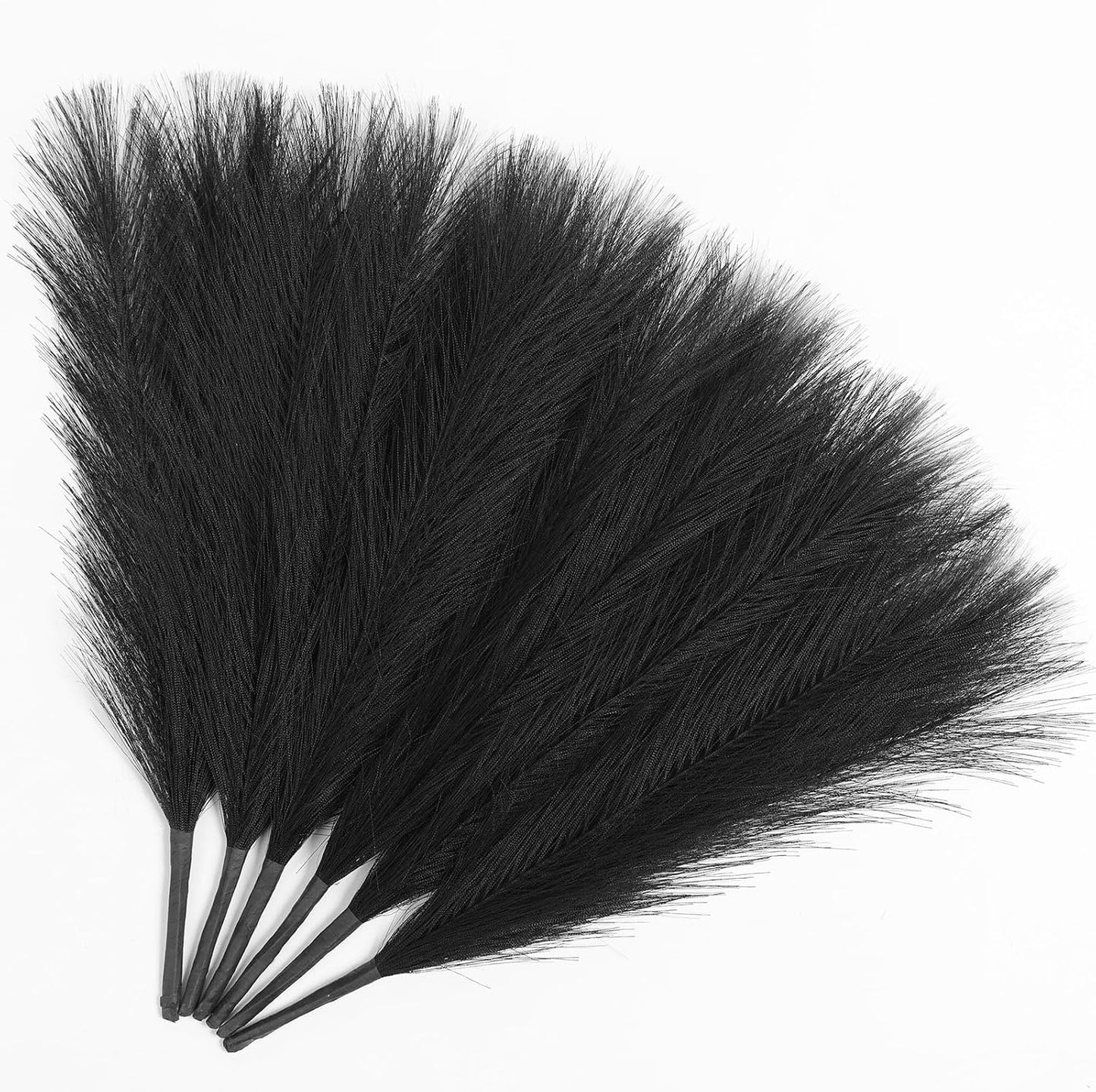 Faux Pampas Grass Decor 17.7 Inch 30pcs, Artificial Pompas Grass Bulk Artificial Dried Flower Small Vase Filler for Boho Home Wedding Decoration (Blue)