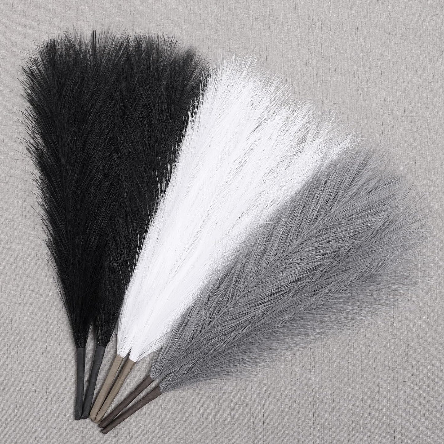 Faux Pampas Grass Decor 17.7 Inch 30pcs, Artificial Pompas Grass Bulk Artificial Dried Flower Small Vase Filler for Boho Home Wedding Decoration (Blue)