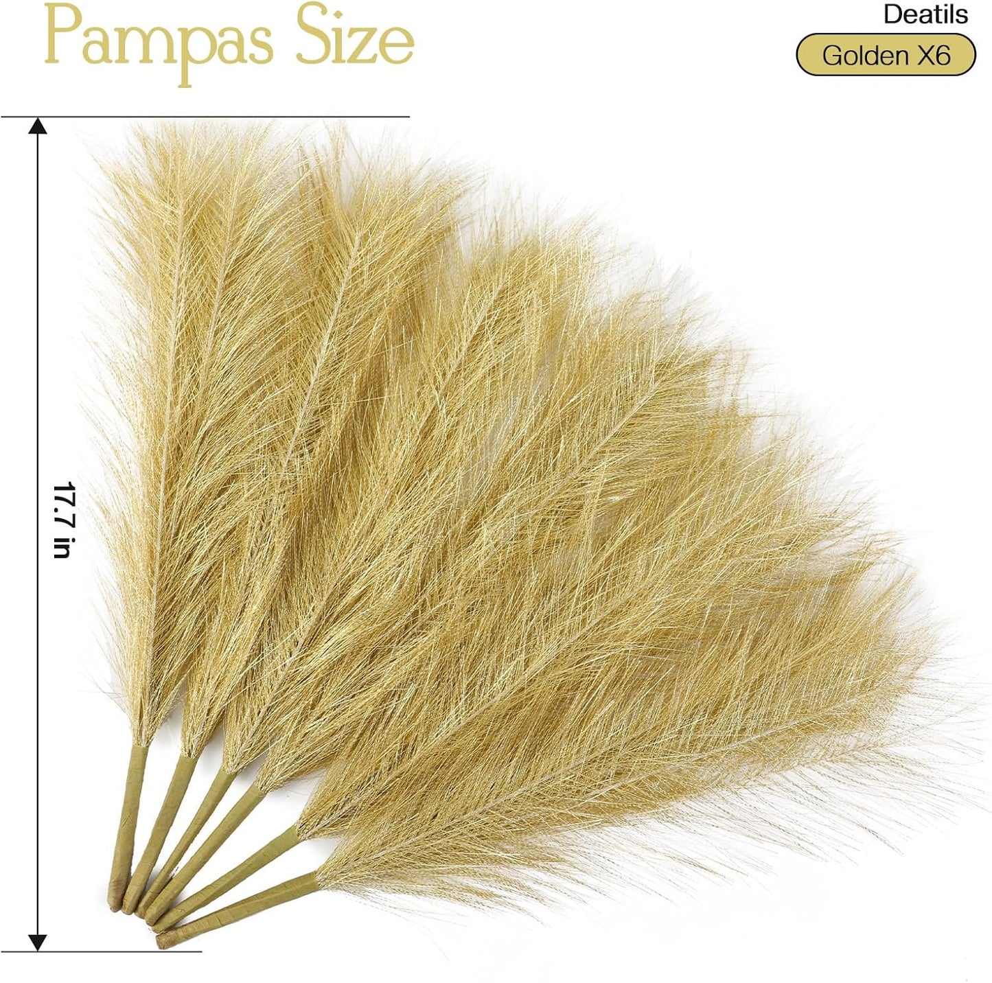 Faux Pampas Grass Decor 17.7 Inch 30pcs, Artificial Pompas Grass Bulk Artificial Dried Flower Small Vase Filler for Boho Home Wedding Decoration (Blue)
