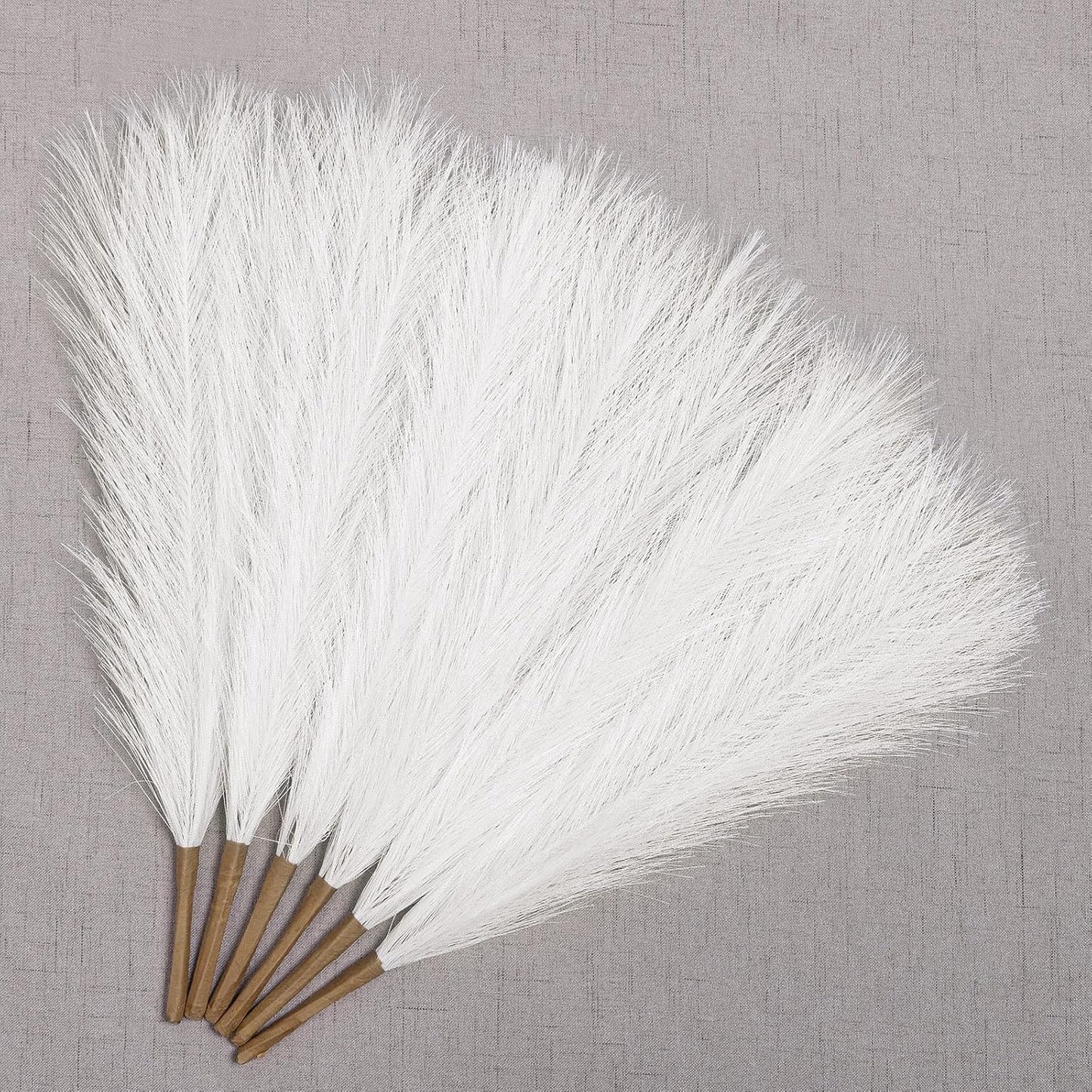 Faux Pampas Grass Decor 17.7 Inch 30pcs, Artificial Pompas Grass Bulk Artificial Dried Flower Small Vase Filler for Boho Home Wedding Decoration (Blue)