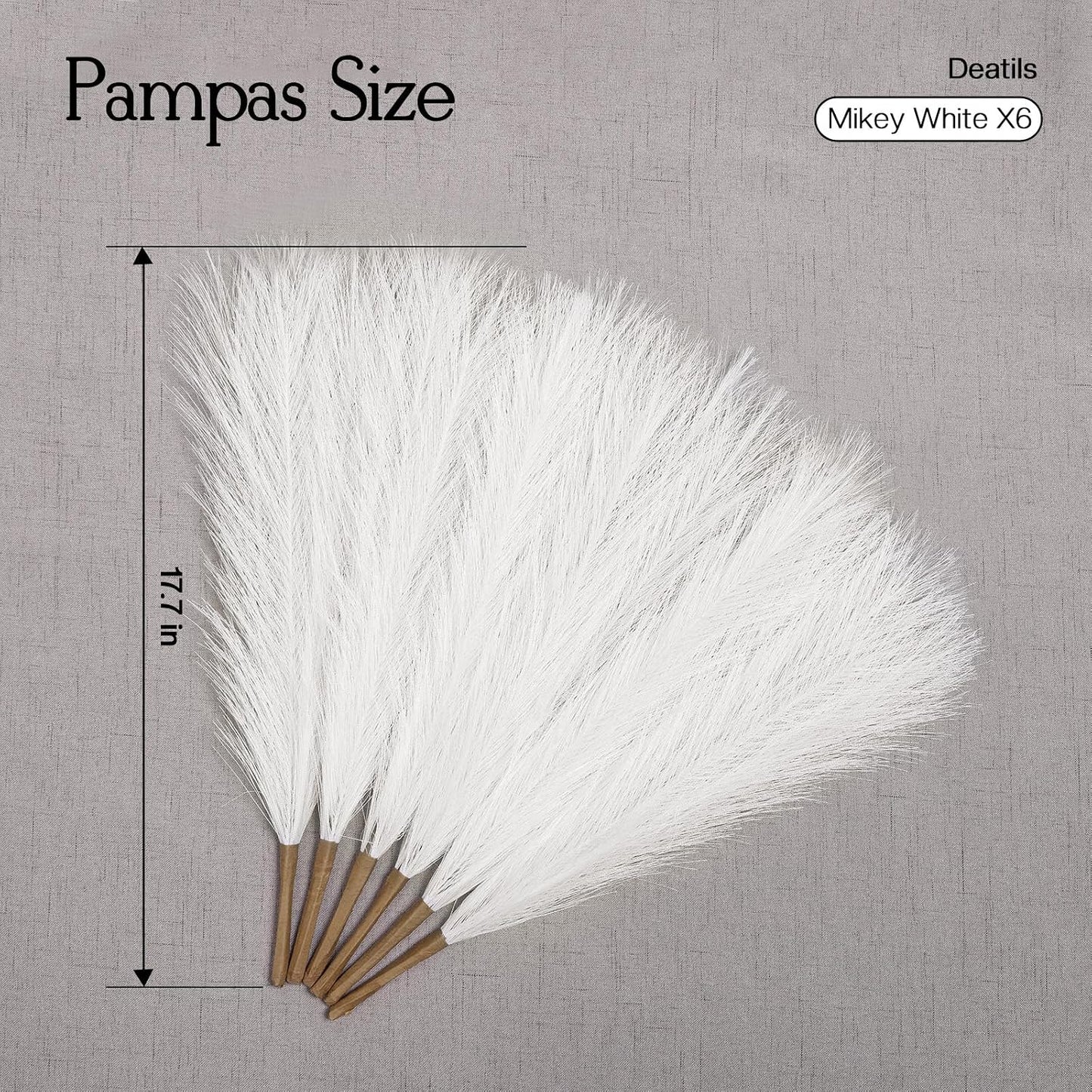 Faux Pampas Grass Decor 17.7 Inch 30pcs, Artificial Pompas Grass Bulk Artificial Dried Flower Small Vase Filler for Boho Home Wedding Decoration (Blue)