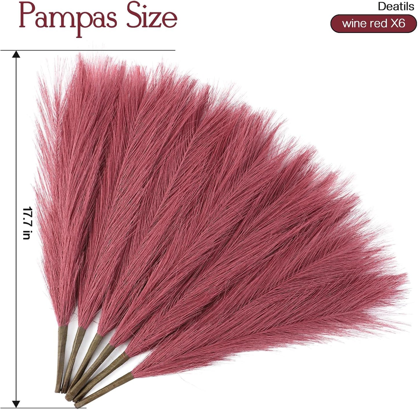 Faux Pampas Grass Decor 17.7 Inch 30pcs, Artificial Pompas Grass Bulk Artificial Dried Flower Small Vase Filler for Boho Home Wedding Decoration (Blue)