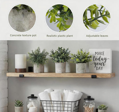 Fake Plants,3PCS Artificial Plants Indoor Eucalyptus Desk Decor