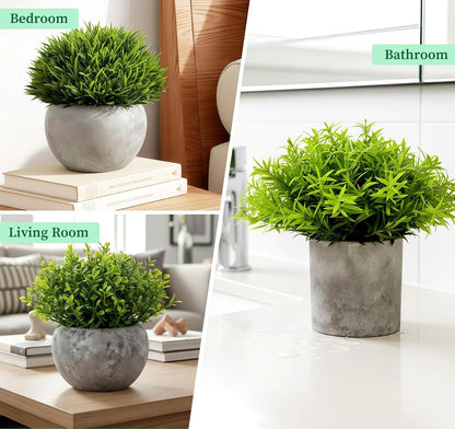 Fake Plants,3PCS Artificial Plants Indoor Eucalyptus Desk Decor