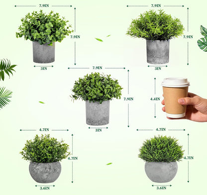 Fake Plants,3PCS Artificial Plants Indoor Eucalyptus Desk Decor