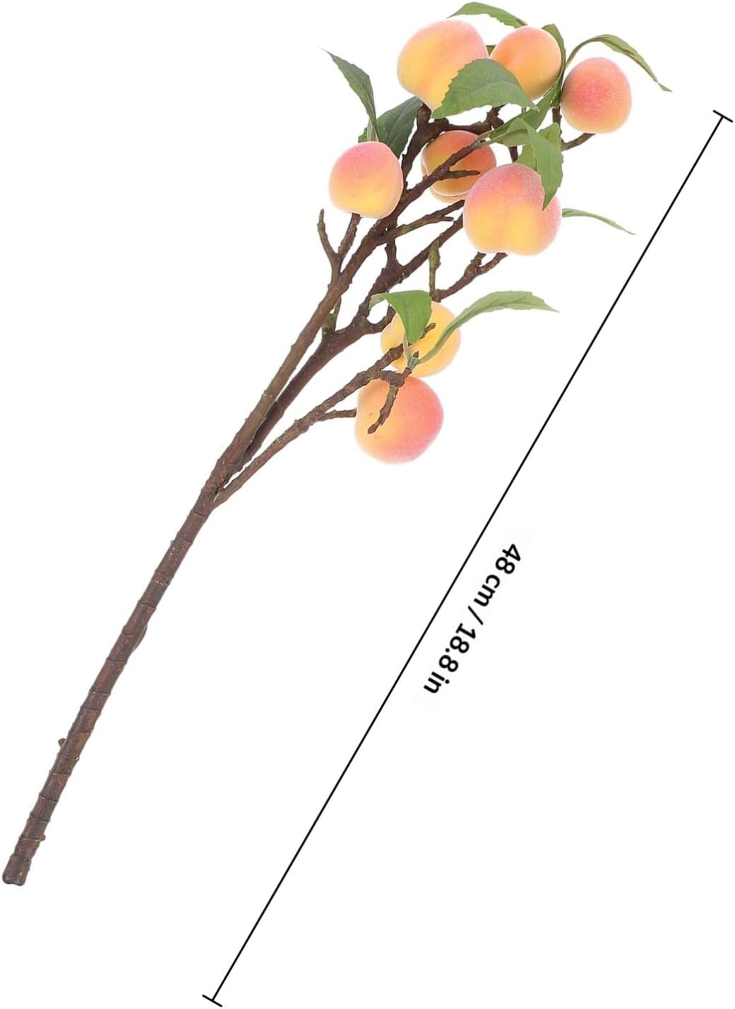 2pcs Artificial Fruit Branches Xmas Peach Tree Fake Pink Home Decor