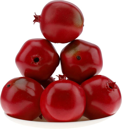 6pcs High Grade Fake Peach Decoration Artificial Realistic Fruit Model for Home Party Holiday Festival Christmas Display