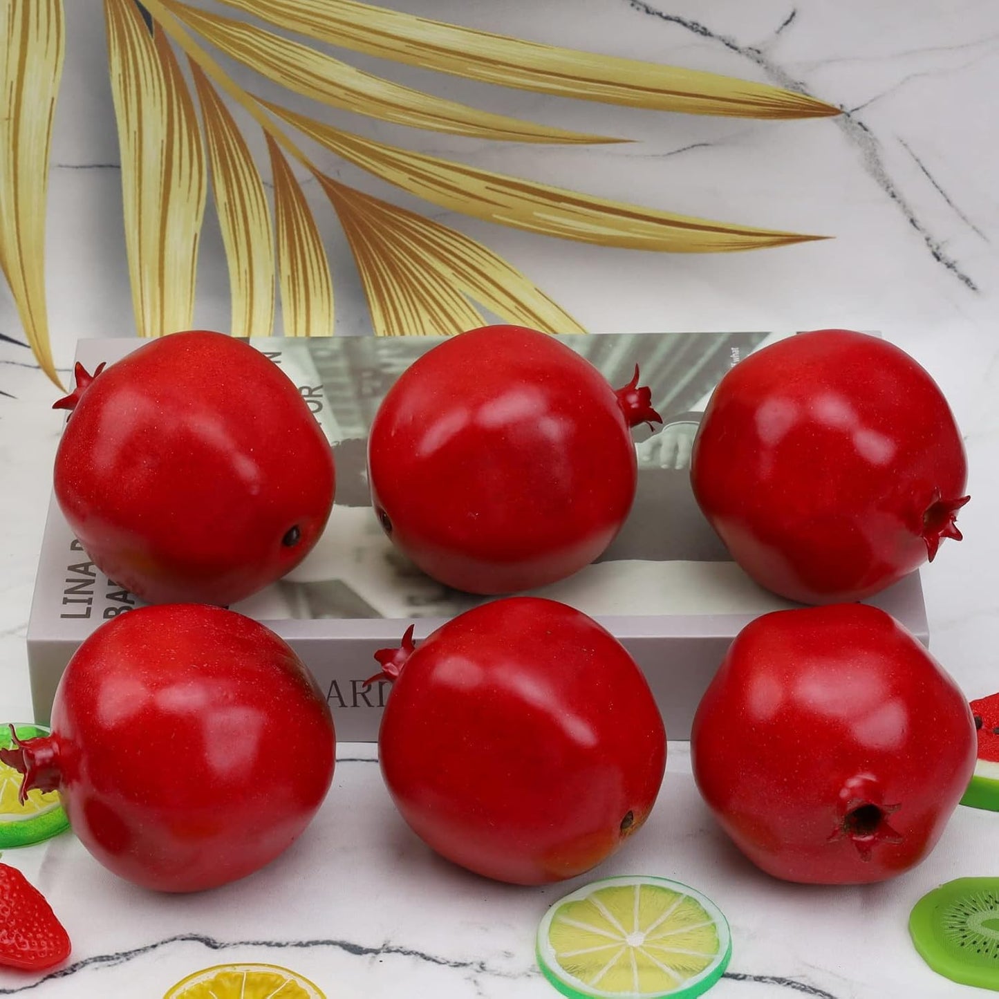 6pcs High Grade Fake Peach Decoration Artificial Realistic Fruit Model for Home Party Holiday Festival Christmas Display