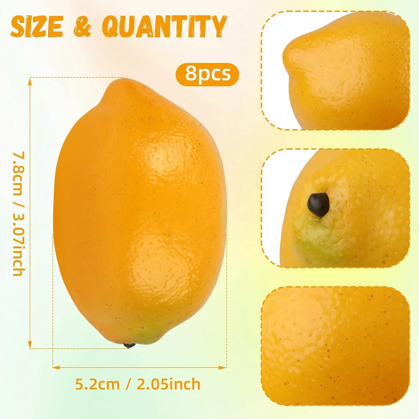 6pcs High Grade Fake Peach Decoration Artificial Realistic Fruit Model for Home Party Holiday Festival Christmas Display