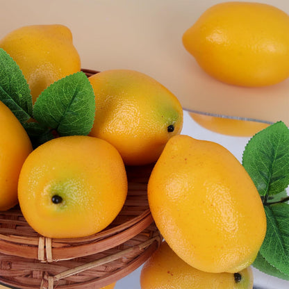 6pcs High Grade Fake Peach Decoration Artificial Realistic Fruit Model for Home Party Holiday Festival Christmas Display