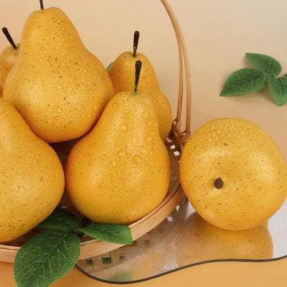 6pcs High Grade Fake Peach Decoration Artificial Realistic Fruit Model for Home Party Holiday Festival Christmas Display