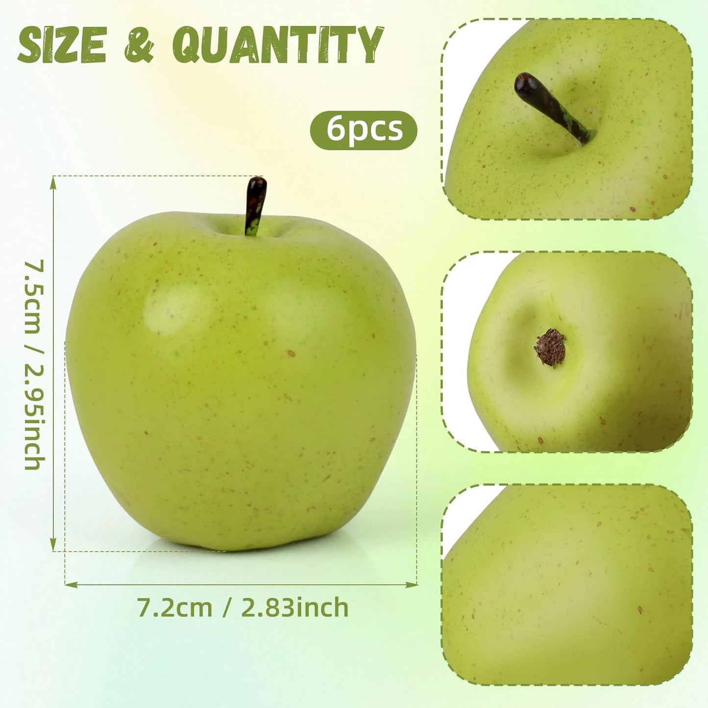6pcs High Grade Fake Peach Decoration Artificial Realistic Fruit Model for Home Party Holiday Festival Christmas Display
