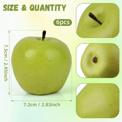6pcs High Grade Fake Peach Decoration Artificial Realistic Fruit Model for Home Party Holiday Festival Christmas Display