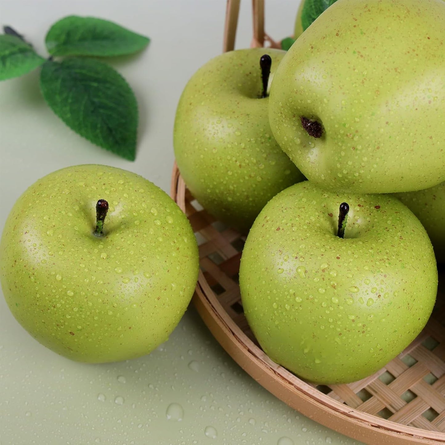 6pcs High Grade Fake Peach Decoration Artificial Realistic Fruit Model for Home Party Holiday Festival Christmas Display