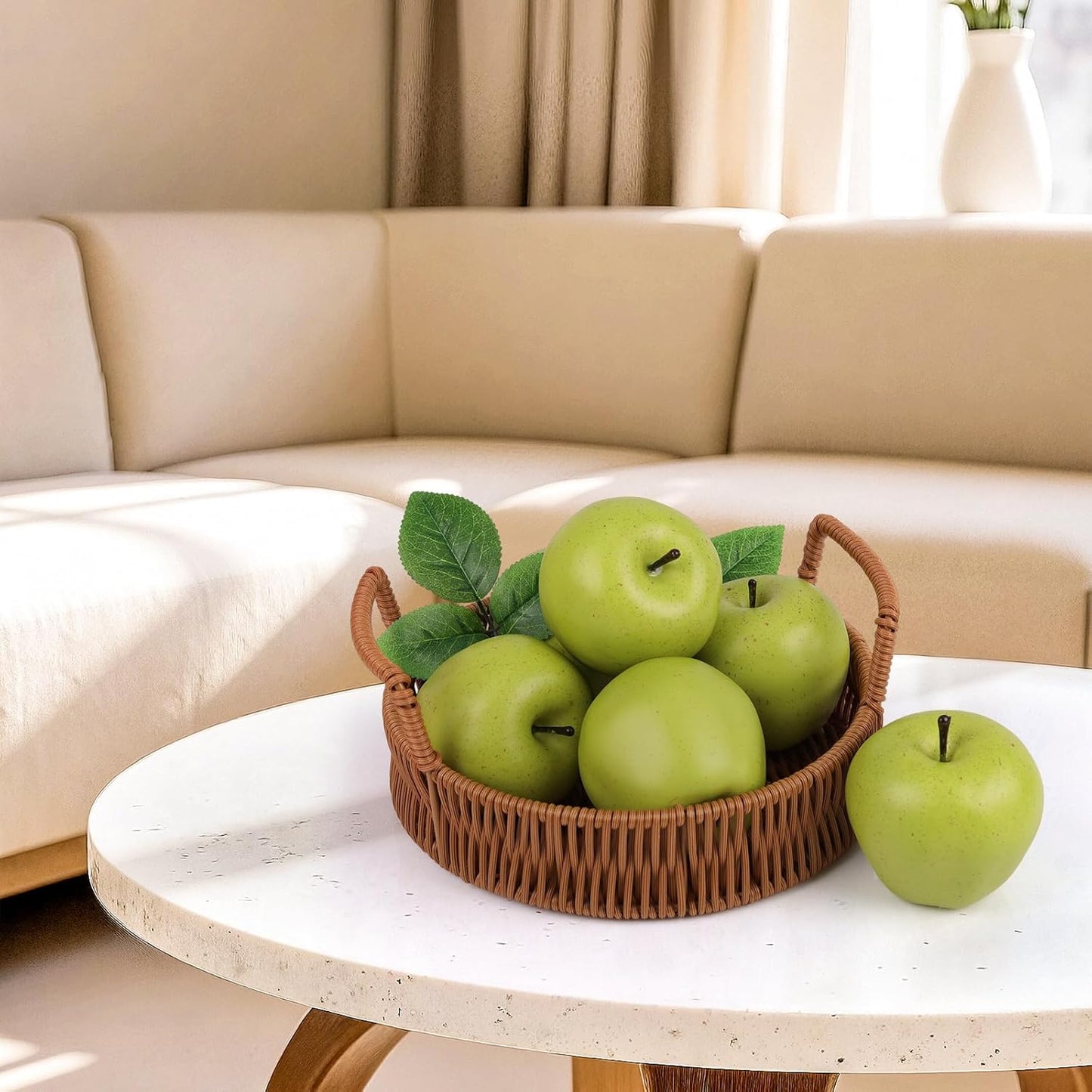 6pcs High Grade Fake Peach Decoration Artificial Realistic Fruit Model for Home Party Holiday Festival Christmas Display