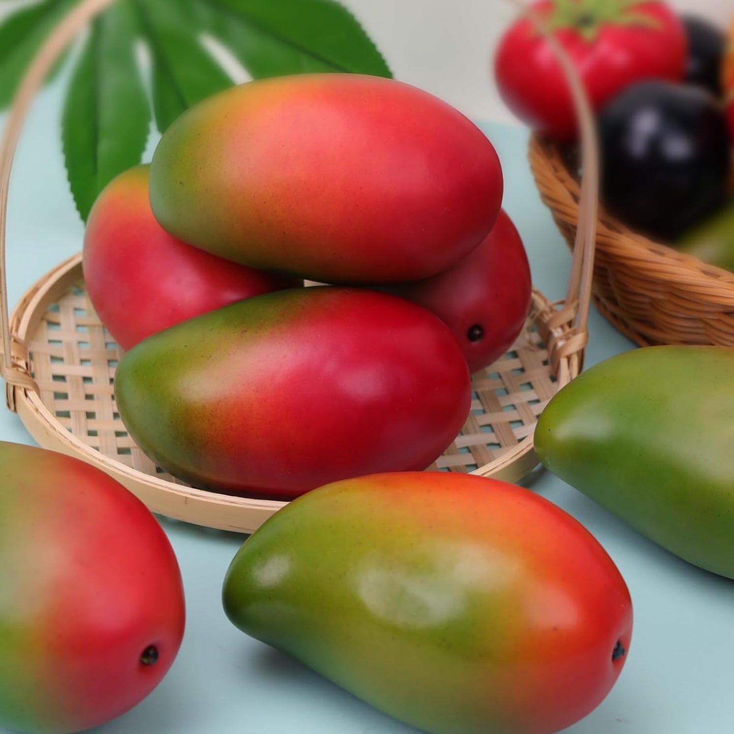 6pcs High Grade Fake Peach Decoration Artificial Realistic Fruit Model for Home Party Holiday Festival Christmas Display