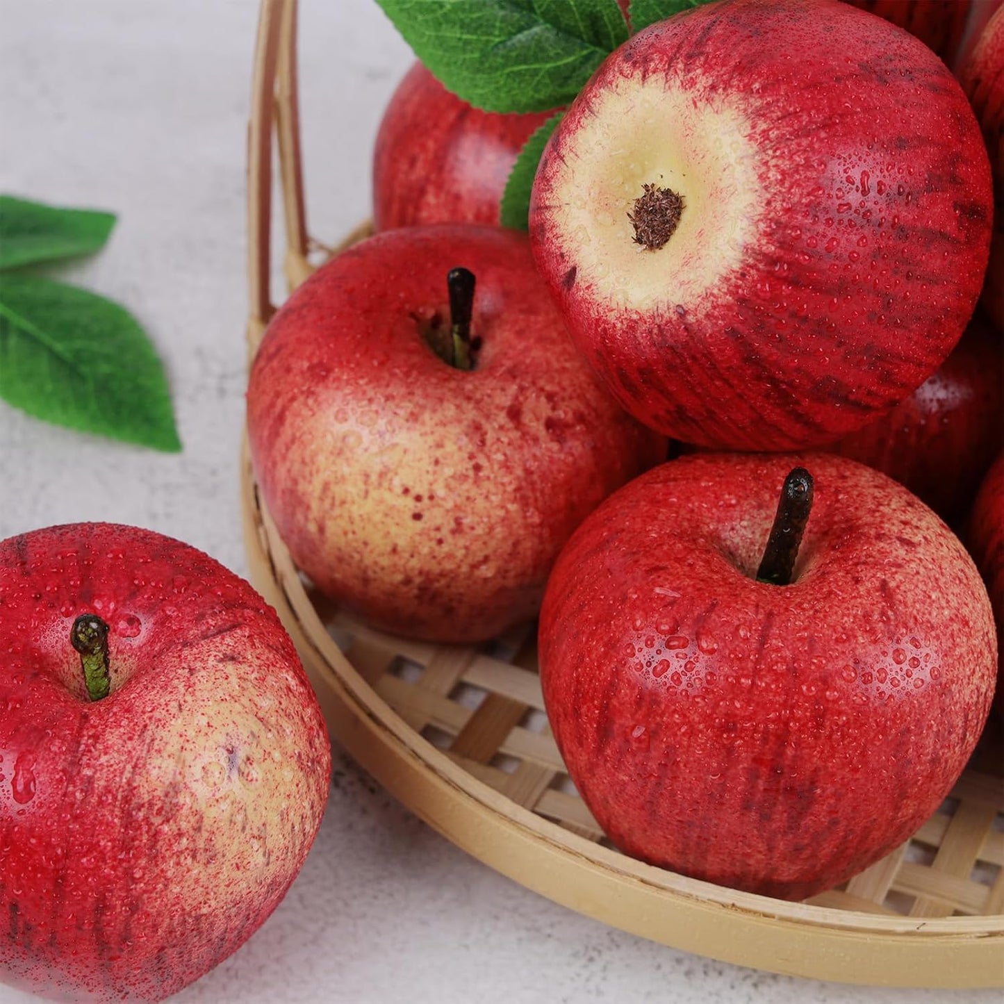 6pcs High Grade Fake Peach Decoration Artificial Realistic Fruit Model for Home Party Holiday Festival Christmas Display