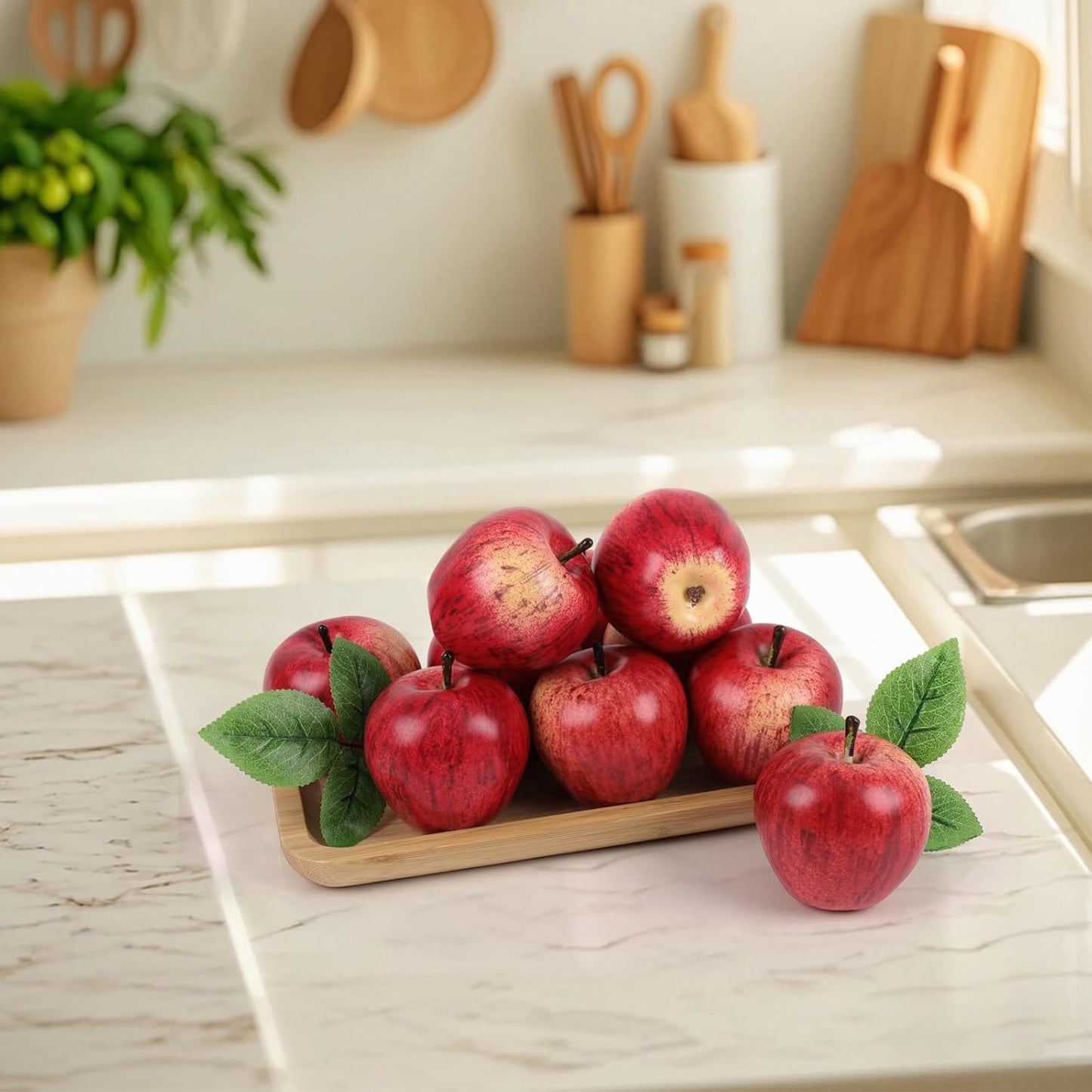 6pcs High Grade Fake Peach Decoration Artificial Realistic Fruit Model for Home Party Holiday Festival Christmas Display