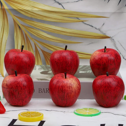 6pcs High Grade Fake Peach Decoration Artificial Realistic Fruit Model for Home Party Holiday Festival Christmas Display