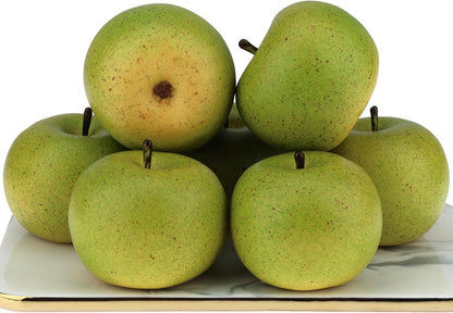 6pcs High Grade Fake Peach Decoration Artificial Realistic Fruit Model for Home Party Holiday Festival Christmas Display
