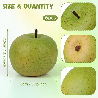 6pcs High Grade Fake Peach Decoration Artificial Realistic Fruit Model for Home Party Holiday Festival Christmas Display