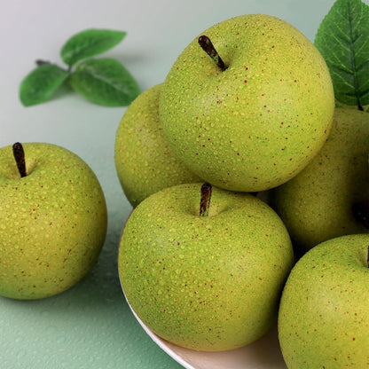 6pcs High Grade Fake Peach Decoration Artificial Realistic Fruit Model for Home Party Holiday Festival Christmas Display
