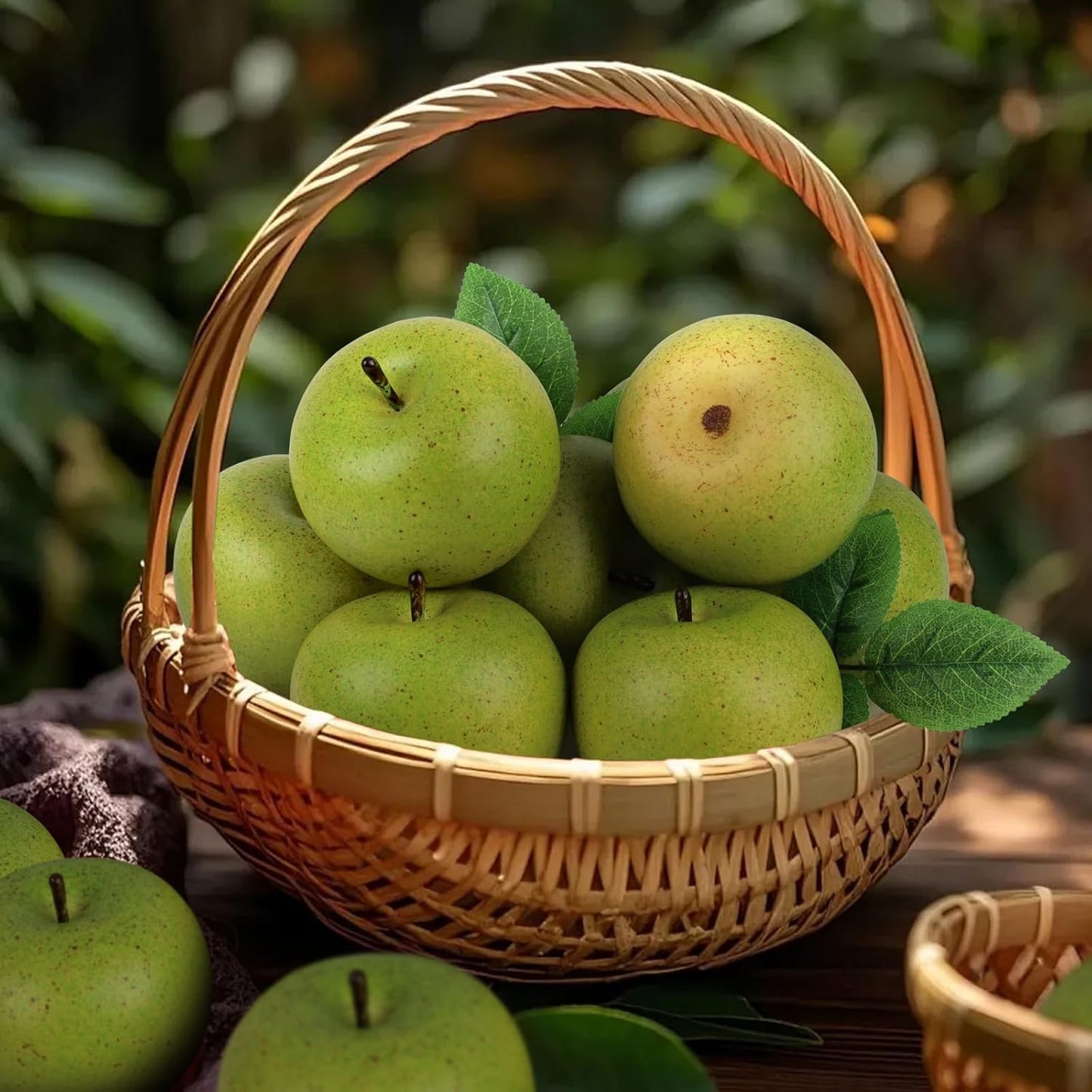 6pcs High Grade Fake Peach Decoration Artificial Realistic Fruit Model for Home Party Holiday Festival Christmas Display