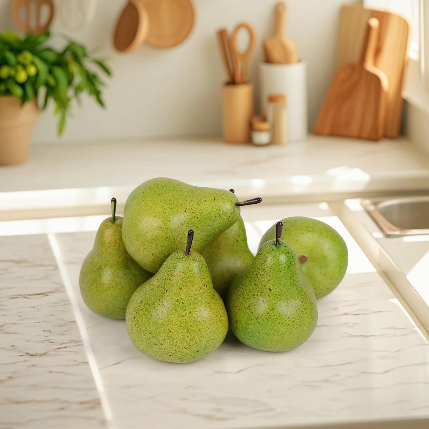 6pcs High Grade Fake Peach Decoration Artificial Realistic Fruit Model for Home Party Holiday Festival Christmas Display