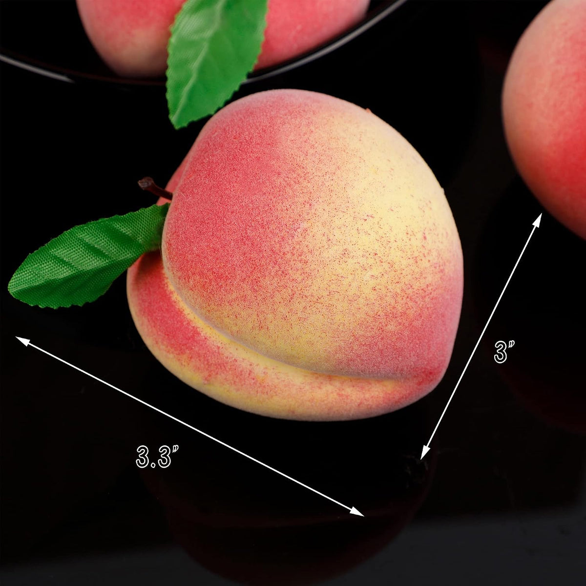 12pcs Artificial Peach Simulation Fruit for Home Kitchen Table Cabinet Party Décor Photography Props Food