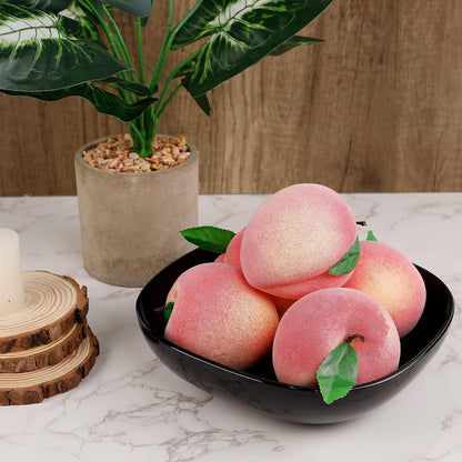 12pcs Artificial Peach Simulation Fruit for Home Kitchen Table Cabinet Party Décor Photography Props Food