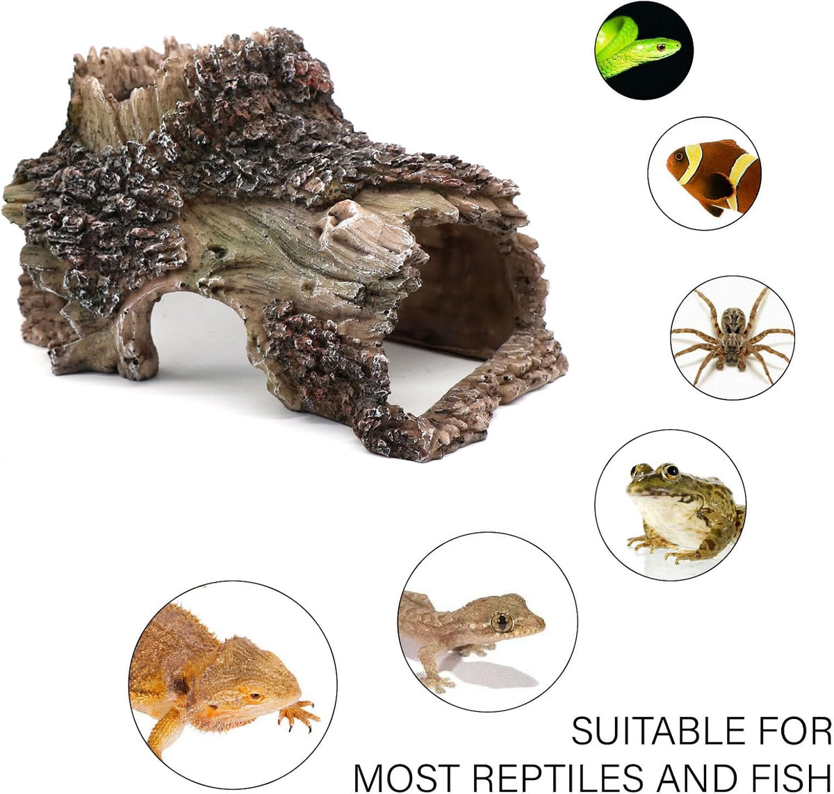 Turtle Basking Platform Shale Scape Step Ledge, Reptile Ladder Resting Terrace Aquarium Decor, Great for Reptiles, Amphibians, Frogs, Small Turtle
