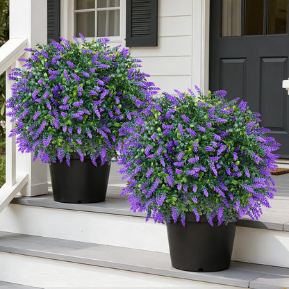 Grooy Artificial 2 Pack Boxwood Topiary Plant with Ground Spike for Outdoor