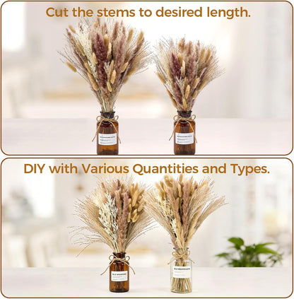 Pampas Grass Decor, Dried Flowers Bouquet for Boho Home Farmhouse Decor