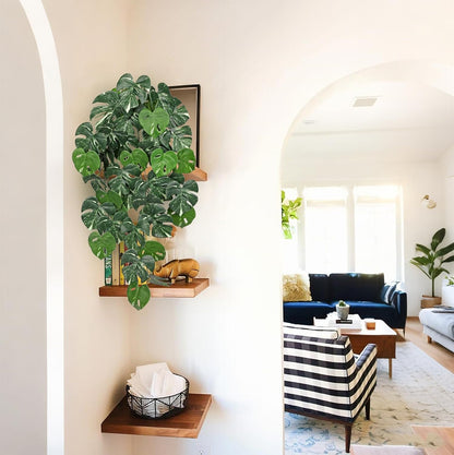 2 Packs UV Resistant Artificial Hanging Plants Outdoors & Indoors, 33" Large Fake Pothos Ivy Vines Plants Faux Hanging Greenery for Planter, Shelf, Window Box, Porch, Patio, Garden Decor