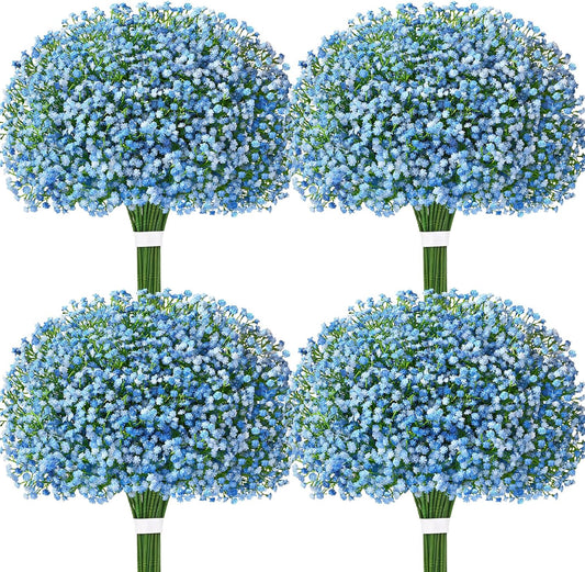 Fake Fall Flowers, Real Touch Babys Breath Artificial Flowers, Orange