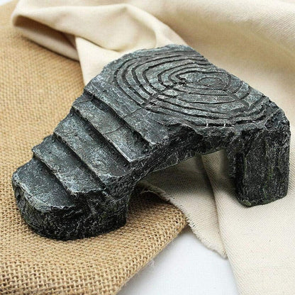 Reptile Basking Rock Tank Ornament Lizard Gecko Turtle Climbing Ladder Platform Toad Rest Hiding Cave Platform