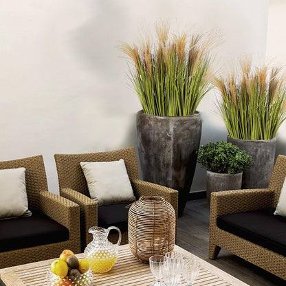Artificial Plants 6PCS 27“ Fake Tall Onion Grass Faux Plant,Artificial Grass Greenery Shrubs Bushes for Garden Porch Window Box Shop Office Home Décor