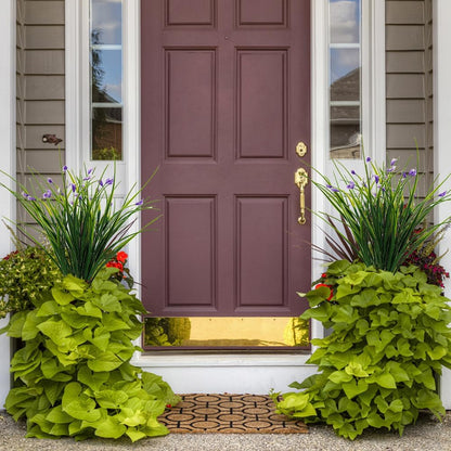 Artificial Plants 6PCS 27“ Fake Tall Onion Grass Faux Plant,Artificial Grass Greenery Shrubs Bushes for Garden Porch Window Box Shop Office Home Décor