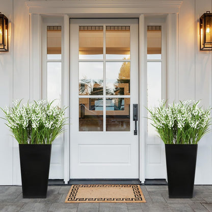 Artificial Plants 6PCS 27“ Fake Tall Onion Grass Faux Plant,Artificial Grass Greenery Shrubs Bushes for Garden Porch Window Box Shop Office Home Décor