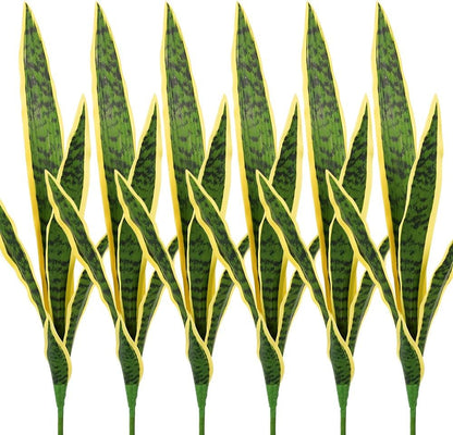 Artificial Plants 6PCS 27“ Fake Tall Onion Grass Faux Plant,Artificial Grass Greenery Shrubs Bushes for Garden Porch Window Box Shop Office Home Décor