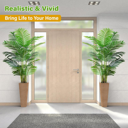 4ft Artificial Areca Palm Tree Plant, 47in Fake Cane Palm, Dypsis Lutescens | Realistic Faux Silk Foliage, Lifelike Modern Decor, Indoor Outdoor Styling for Offices, Homes, Patios and Gardens